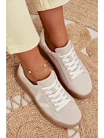 Dámské tenisky z přírodního semiše na platformě Vinceza Béžové Dámské tenisky z přírodního semiše na platformě Vinceza Béžové