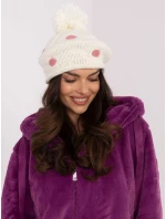 Czapka AT CZ model 20710175 ecru - FPrice Czapka AT CZ model 20710175 ecru - FPrice