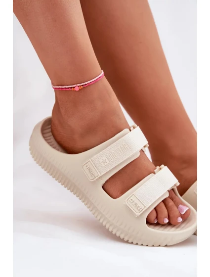 Dámské pěnové pantofle s pásky Big Star – béžové Dámské pěnové pantofle s pásky Big Star – béžové