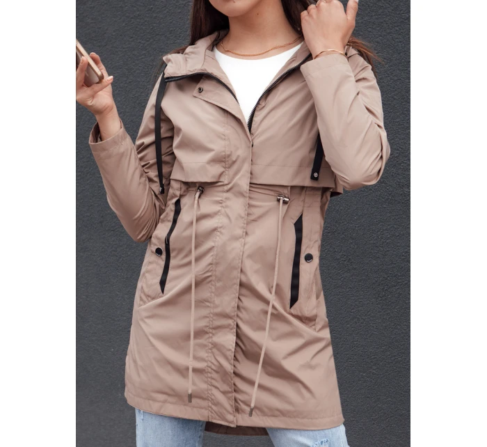 Dámská přechodná bunda parka béžová Dstreet model 21979007 - FashionStreet