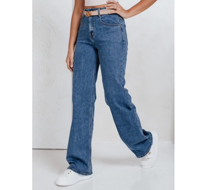 Dámské modré džíny s širokými nohavicemi FashionStreet UY2770