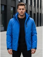Pánská zimní bunda s kapucí modrá Dstreet model 21995633 - FashionStreet