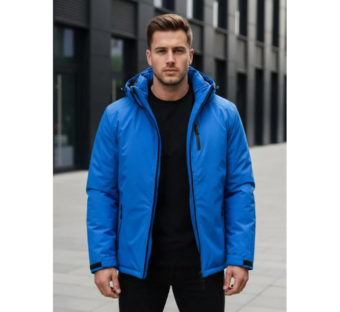 Pánská zimní bunda s kapucí modrá Dstreet model 21995633 - FashionStreet