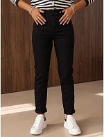Jeansy damskie mom fit z wysokim stanem czarne FashionStreet UY3243 Jeansy damskie mom fit z wysokim stanem czarne FashionStreet UY3243