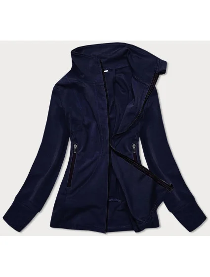 Tmavě modrá dámská mikina se stojáčkem model 17059051 - J.STYLE