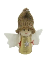 VÁNOČNÍ PŘÍVĚSEK ANDĚL ZLATÝ 7CM