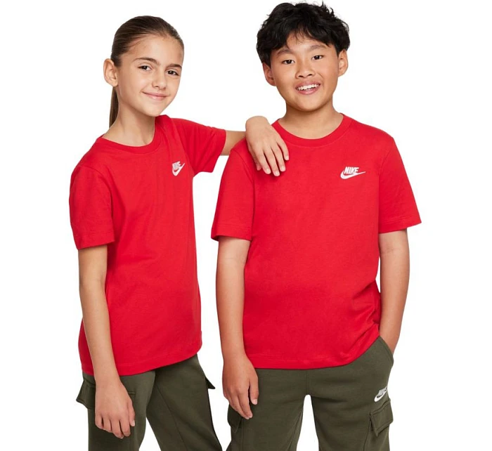 Dětské tričko Nike Sportswear červené FZ5177 657 Dětské tričko Nike Sportswear červené FZ5177 657