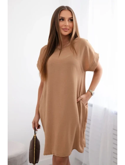 Šaty s kapsami Velbloud Šaty s kapsami Velbloud