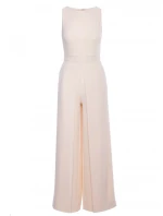 model 20126605 Kombinéza se širokými nohavicemi krémová - Makover
