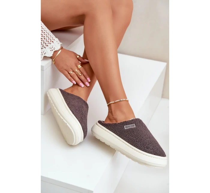 Zateplené Pantofle Na Silné Podešvi Big Star MM274134 Tmavě Šedé