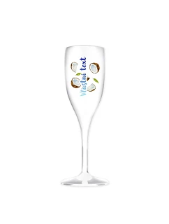 Personalizovaná nerozbitná prosecco sklenice s letním ovocem