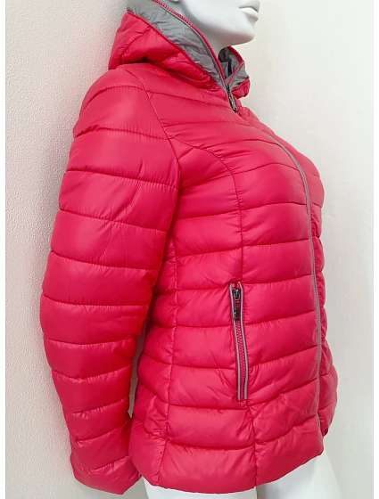 Dámská prošívaná bunda s kapucí červená model 21734779 - Good looking