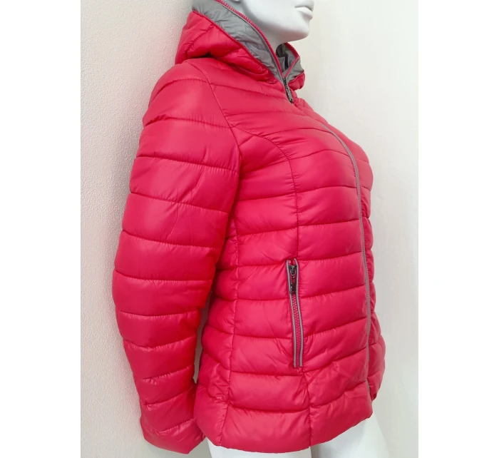 Dámská prošívaná bunda s kapucí B7013 červená - SWest