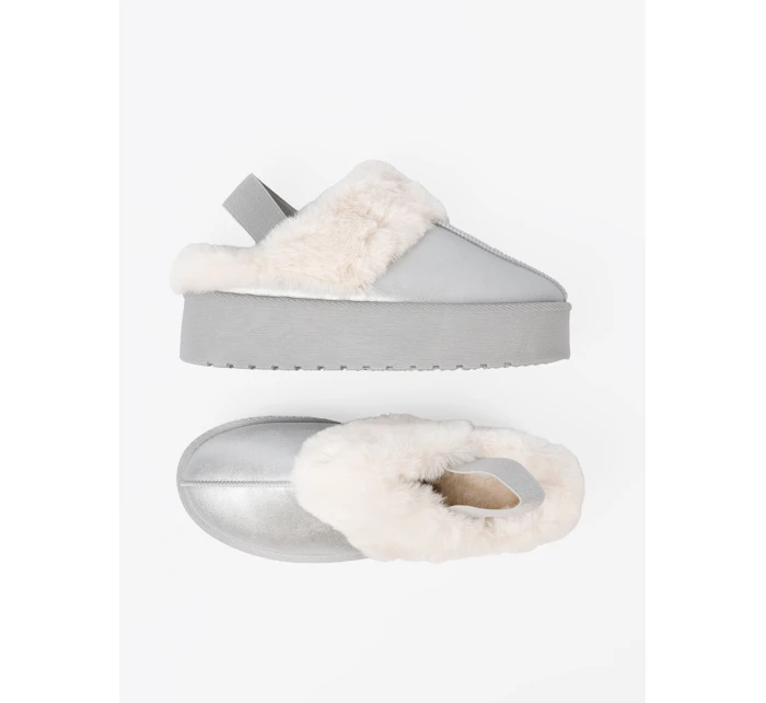 Komfortní sněhule stříbrné dámské platforma Komfortní sněhule stříbrné dámské platforma