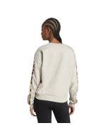 Dámská mikina adidas Animal Print 3-Stripes French Terry Sweatshirt cream JM1836
