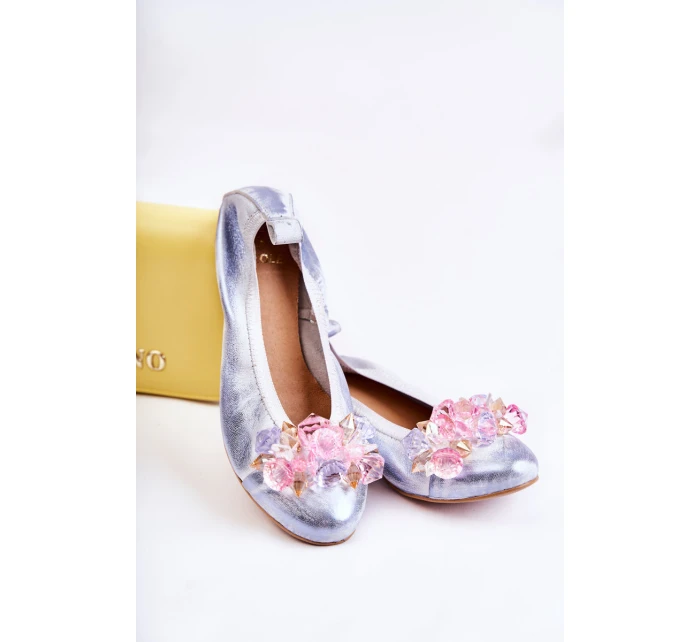 Dámské Kožené Baletky S model 21588973 - Zazoo Dámské Kožené Baletky S model 21588973 - Zazoo