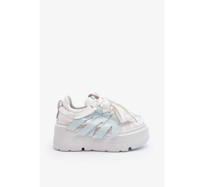 Tenisky S Masivní Platformou Modré Zazoo 2F-7033