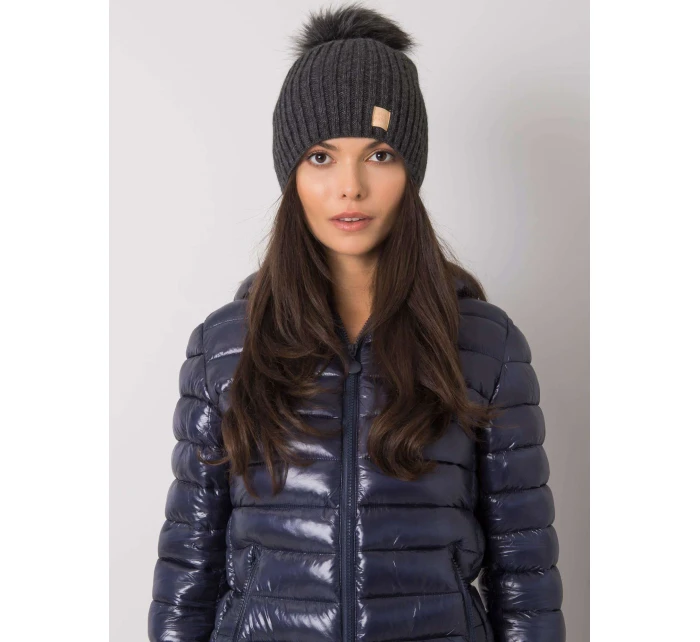 Dámská čepice.30 tmavě šedá