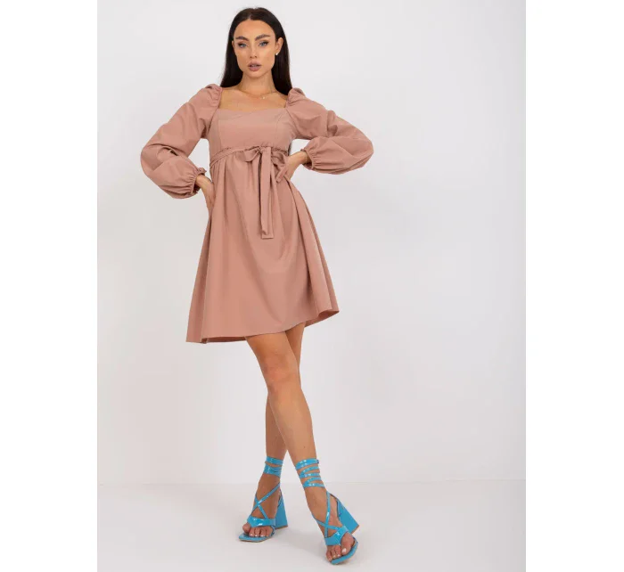 Dámské šaty-LK-SK-508834.37X-béžová Dámské šaty-LK-SK-508834.37X-béžová