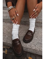 Dámské mokasíny z eko kůže Cailen – čokoládové