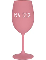 NA SEX - růžová sklenice na víno 350 ml NA SEX - růžová sklenice na víno 350 ml