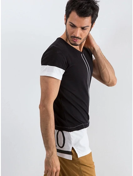 Pánské tričko s vložkami model 16310897 - FPrice Pánské tričko s vložkami model 16310897 - FPrice