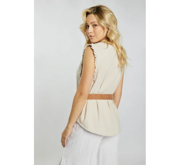 Dámská Mušelínová halenka Béžová - Monnari