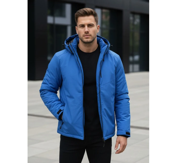 Pánská zimní bunda s kapucí modrá Dstreet model 21995633 - FashionStreet