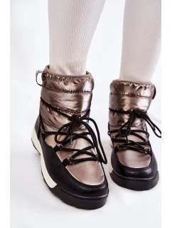 Dámské sněhule Memory Foam Big Star model 21600905 Stříbrná a černá - Big Star Shoes