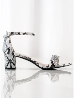 Moderní sandály se zvířecím motivem dámské na širokém podpatku Moderní sandály se zvířecím motivem dámské na širokém podpatku