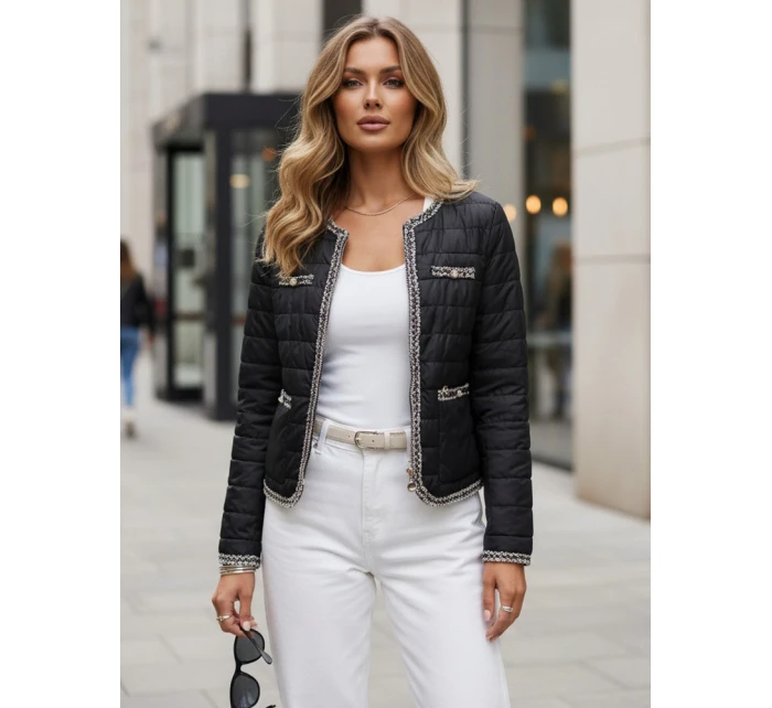 Dámská prošívaná přechodná bunda černá FashionStreet TY5530