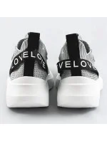 Stříbrné dámské nazouvací tenisky sneakers (LL66-3SP) Stříbrné dámské nazouvací tenisky sneakers (LL66-3SP)