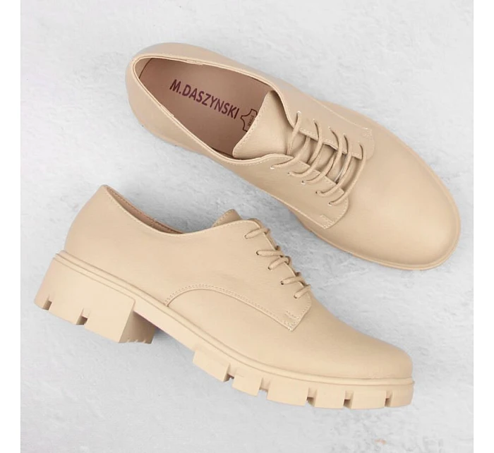 M.Daszynski W SAN33C béžové polobotky M.Daszynski W SAN33C béžové polobotky