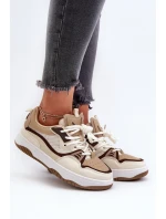 Dámské tenisky na platformě hnědé model 21656953 - Boto Dámské tenisky na platformě hnědé model 21656953 - Boto