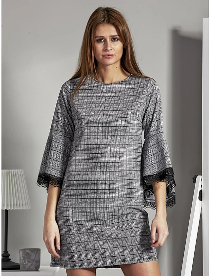Šaty MI SK model 21003778 černobílé - FPrice Šaty MI SK model 21003778 černobílé - FPrice