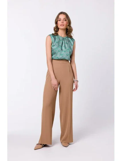 model 18360094 Halenka bez rukávů béžová - STYLOVE