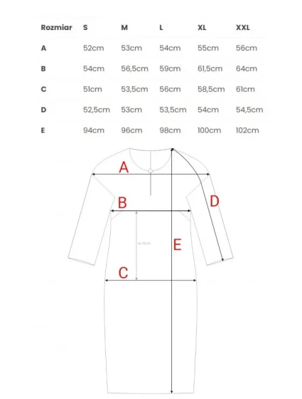 Šaty uvolněného střihu s výstřihem s  růžové model 20966121 - STYLOVE