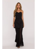 šaty se sukní černé model 21479382 - Moe