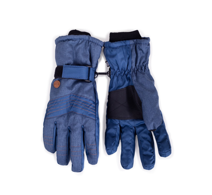 Yoclub Pánské zimní lyžařské rukavice REN-0281F-A150 Navy Blue
