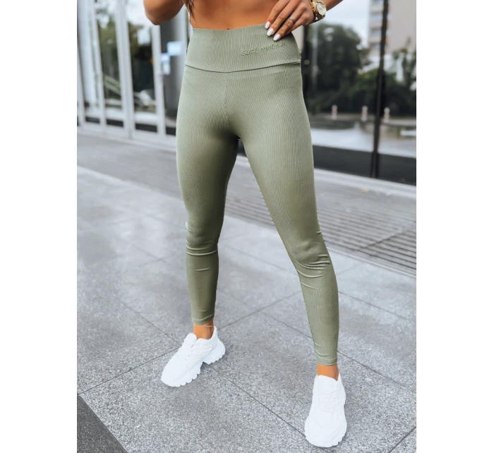 Dámské žebrované legíny JUST green FashionStreet UY1588