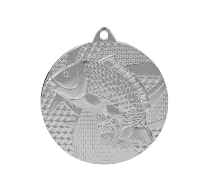 Stříbrná medaile - rybaření - ocelová medaile