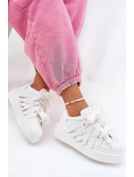 Eko Kožené Tenisky Na Platformě Bílé Penolle Eko Kožené Tenisky Na Platformě Bílé Penolle