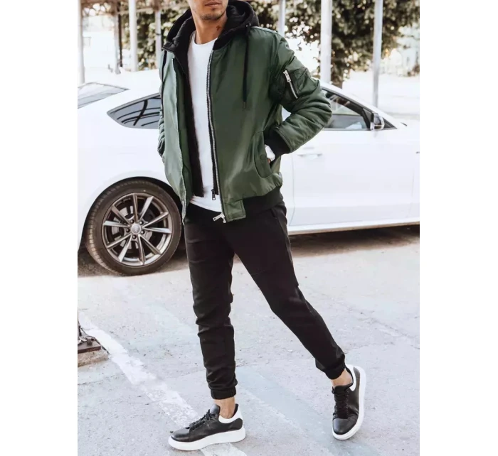 Pánská zelená bunda FashionStreet TX4190 Pánská zelená bunda FashionStreet TX4190