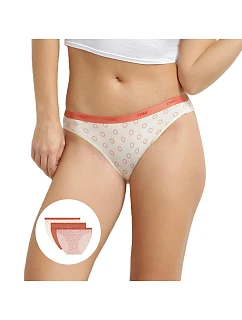 Dámské bavlněné kalhotky 3 ks DIM LES POCKETS COTTON SLIP 3x - DIM - smetanová