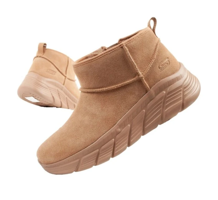 Skechers dámské zimní kotníkové boty zateplené kožené hnědé dámské