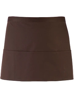 Premier PR 155 Krátká zástěra do pasu s kapsou "Colours" 39.0155 brown