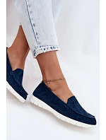 Dámské mokasíny z přírodního semiše Vinceza 95360 tmavě modré Dámské mokasíny z přírodního semiše Vinceza 95360 tmavě modré