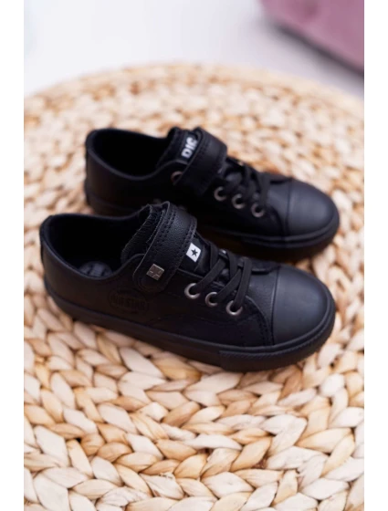 Dětské Kožené Tenisky BIG STAR EE374034 Černé Dětské Kožené Tenisky BIG STAR EE374034 Černé