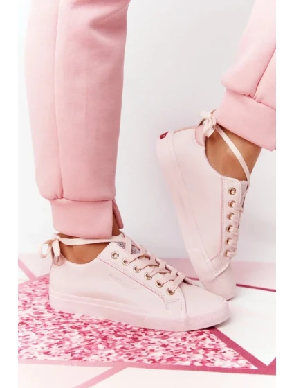 Dámské Kožené Tenisky CROSS JEANS HH2R4004C Růžové Dámské Kožené Tenisky CROSS JEANS HH2R4004C Růžové