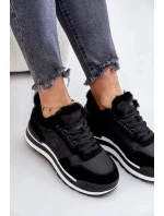 Dámské Zateplené Tenisky Na Platformě Big Star Černé